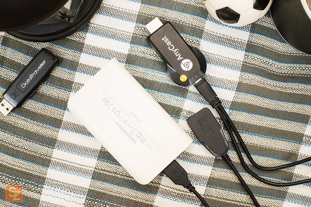 anycast dongle using powerbank to power it up