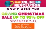 Lazada Grand Christmas Sale – Flash Sale Schedule – Dec 8, 2017