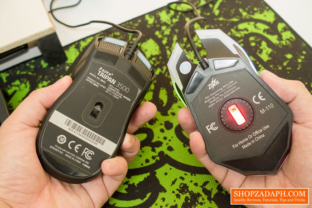 zeus m-110 gaming mouse driver - laser vs optical