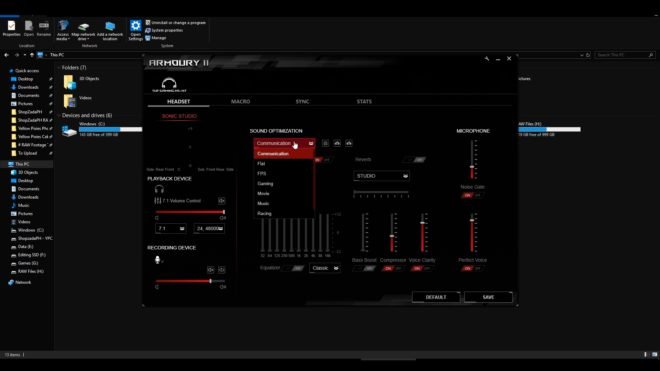 ASUS Armoury software