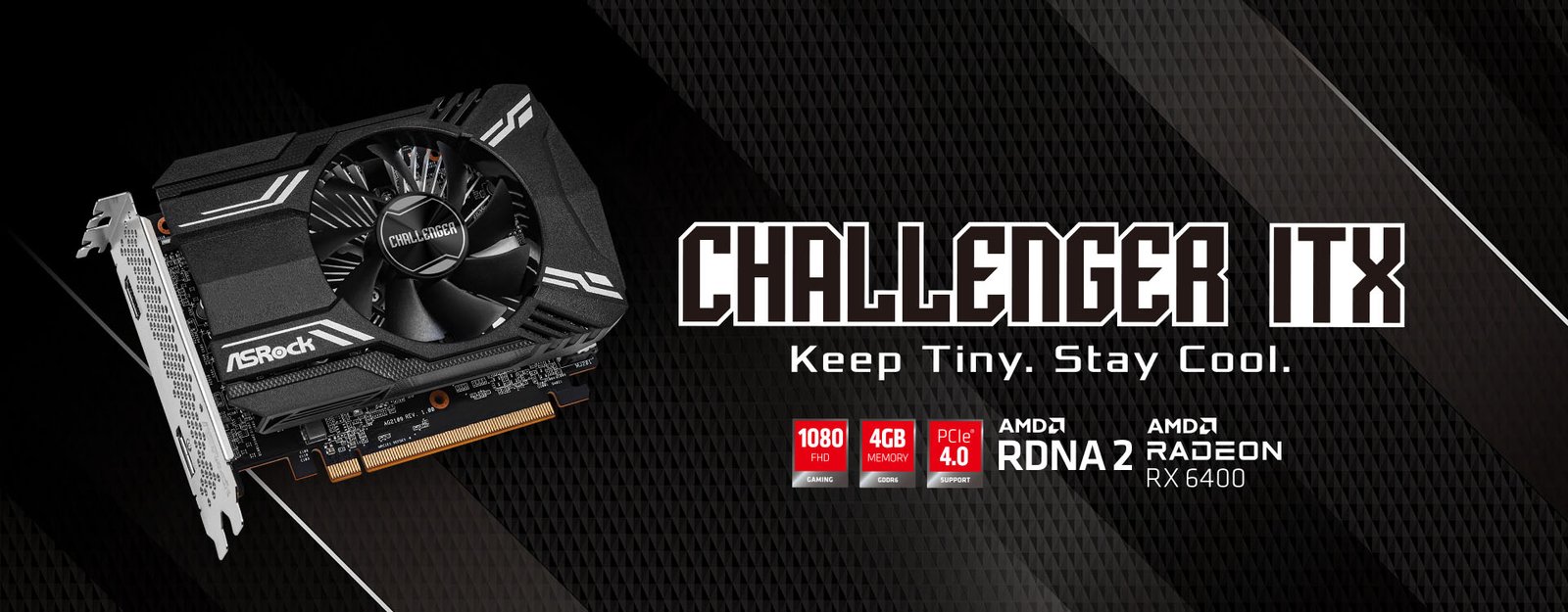 ASRock Announces AMD Radeon™ RX 6400 Challenger ITX 4GB Graphics 